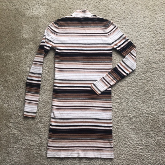 Forever 21 Striped Mock Neck Sweater Dress XS - Picture 2 of 7